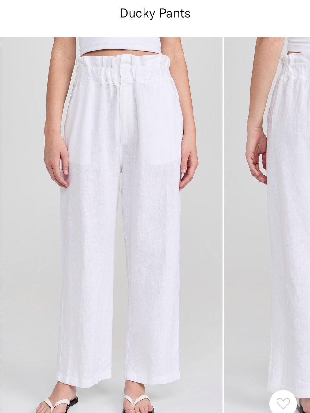 Posse Ducky Oversized Paperbag Waist Linen Trousers Pants - like new!
